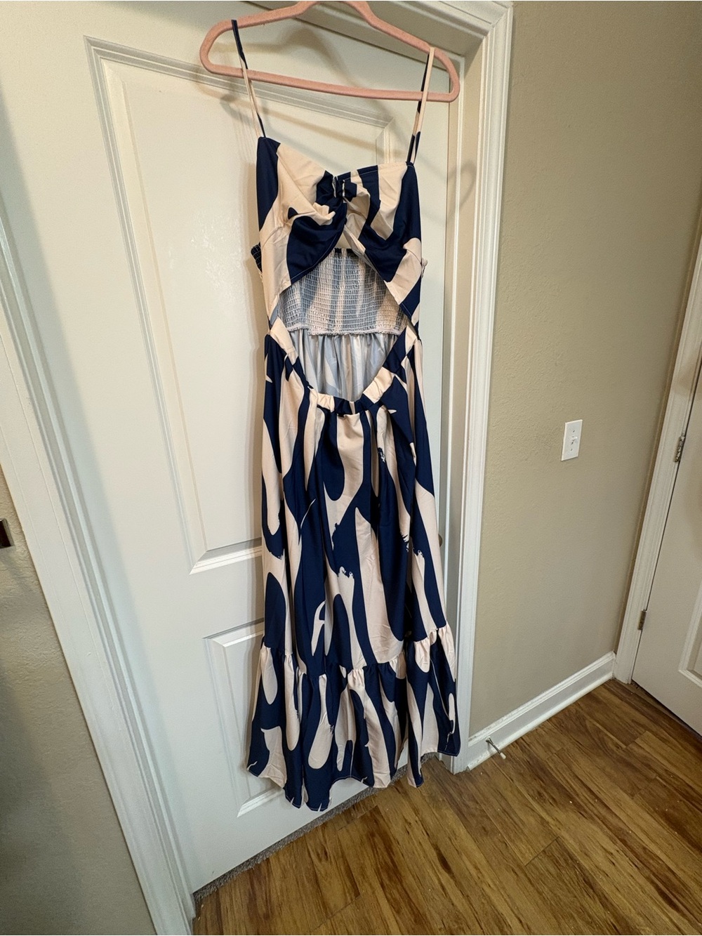 SHEIN Navy and Cream Cutout Maxi Dress Skirt